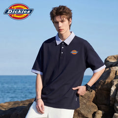 Dickies Emperor Cool Suitable Short Sleeve Polo Shirt Men's Summer Trendy Brand American Color Contrast Collar Loose Casual Top M
