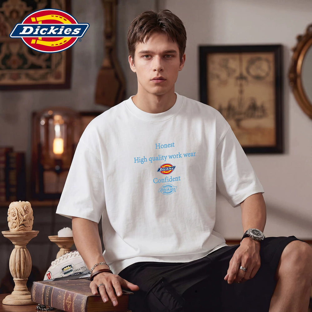 Dickies Cool American Printed Classic Short Sleeve Half Sleeve Thin Summer Men's Soft Breathable T-shirt Y
