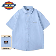 Dickies Ice Silk Short Sleeve Shirt for Boys, 2026 Summer New Style, Cool and Loose, Light Business Men's Wear, Thin A