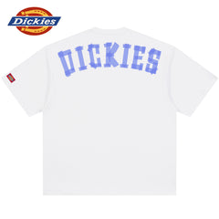 Dickies Heavy 320g Sorona Paris Cotton T-shirt Men's American Retro Letter Printed Loose Round Neck Short Sleeve