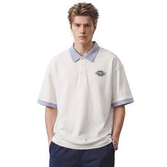 Dickies Emperor Cool Suitable Stripe Splicing Collar Short Sleeve Polo Shirt Men's Summer Casual Half Sleeve T-shirt Top M