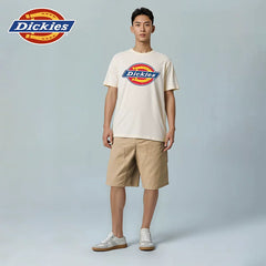 Dickies Cool Autumn Horseshoe Logo High Density Printing Classic Tri Color Quick Drying Short Sleeve T-shirt for Men and Women J