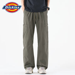 Dickies Cool Men's Work Pants Summer New Style Drawstring Thin Splicing Wide Leg Woven Casual Pants Y