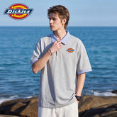 Dickies Emperor Cool Suitable Stripe Splicing Collar Short Sleeve Polo Top Men's Summer Loose Half Sleeve T-shirt M