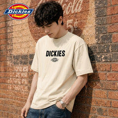 Dickies Cool Summer New American Printed Casual Round Neck Short Sleeve T-shirt for Men, Thin Half Sleeve Shirt Y