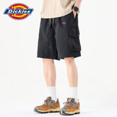 Dickies new straight leg five quarter pants for men's summer loose thin drawstring workwear casual shorts Y