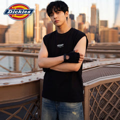 Dickies Cool Black Trendy Brand Camback Waist Men's Summer Sports Sleeveless T-shirt Couple Top M