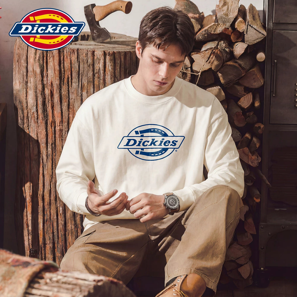 Dickies Cool Spring Autumn New Soft Long Sleeve T-shirt 2026 Men's Classic American Printed Top Y