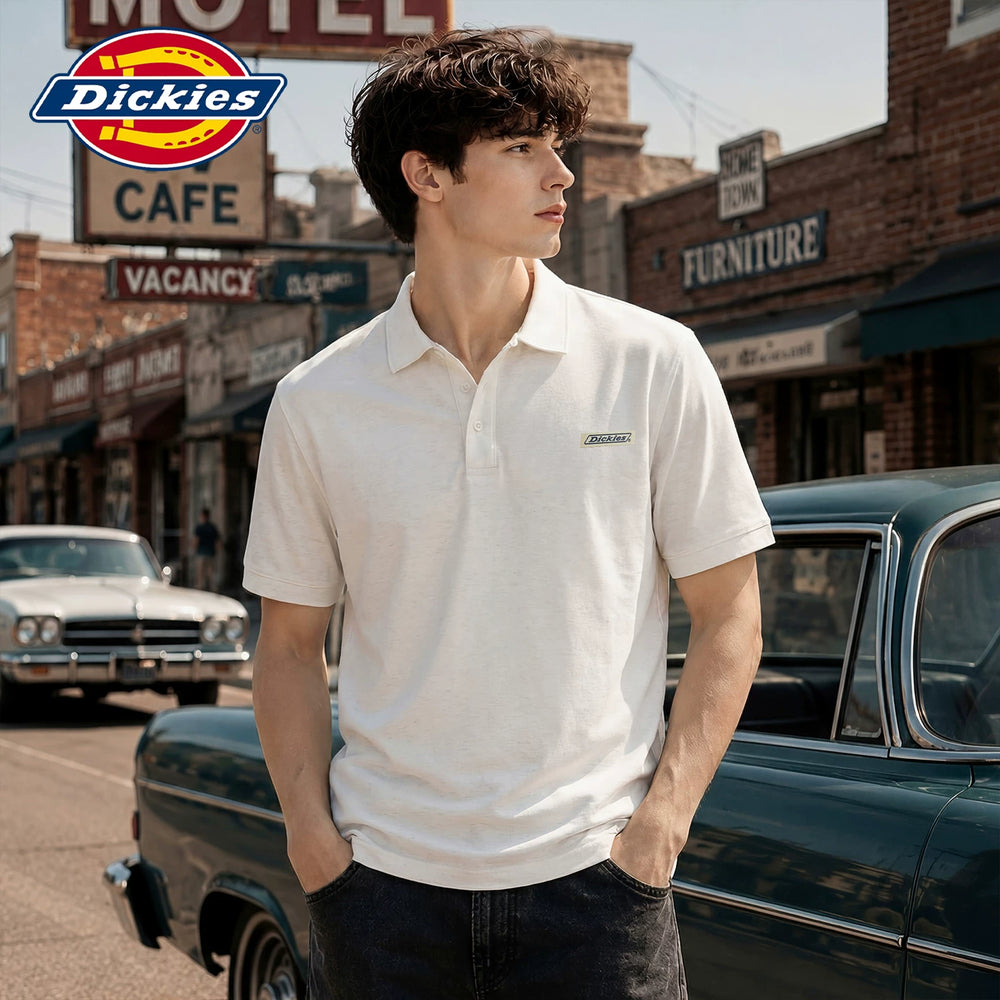 Diesel Dickies summer new short sleeved polo shirt men's round neck pullover top Y