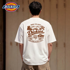 Dickies Cool Suitable Pure Cotton Short sleeved T-shirt Men's American High Street Printed Half Sleeve Round Neck Loose Couple Top M