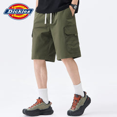 Dickies Cool Multi Pocket workwear casual shorts for men in summer, loose straight leg thin five quarter pants Y