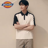 Dickies Cool Color Matching Short Sleeve Polo Shirt for Men's Summer Versatile Commuting Casual Half Sleeve Loose Top M