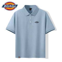 Dickies silk short sleeved polo shirt for men's summer new antibacterial cool breathable premium collar t-shirt A
