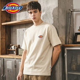 Dickies is suitable for making old LOGO short sleeved T-shirts, thin styles, summer new styles, men's round neck T-shirts, five quarter sleeves, Y