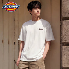 Dickies Cool Suitable Pure Cotton Short sleeved T-shirt Men's American High Street Printed Half Sleeve Round Neck Loose Couple Top M