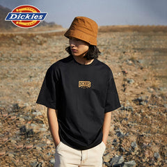 Dickies Cool Summer Loose Back Letter Printed Casual Short sleeved T-shirt for Men and Women Couple American Style J