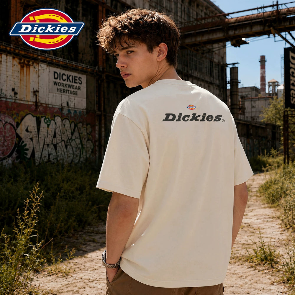 Dickies Cool Summer Letter Printed Design Short Sleeve T-shirt Men's New Round Neck Thin Top Y