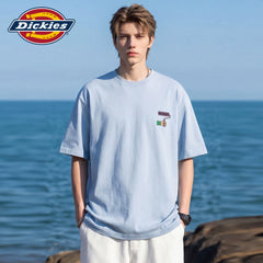 Dickies Cool Suitable Pure Cotton Short sleeved T-shirt Men's Summer American Fun Printed Casual Couple Half Sleeve Top M