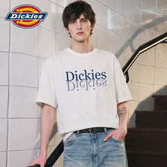 Dickies Emperor Cool Suitable Double layered Color Overlapping Short sleeved T-shirt Men's Summer Cotton Loose Round Neck Half Sleeve Top M