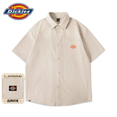 Dickies Men's Short sleeved Shirt 2026 Summer New Cool Ice Silk Shirt Men's Sunscreen Coat Men's A