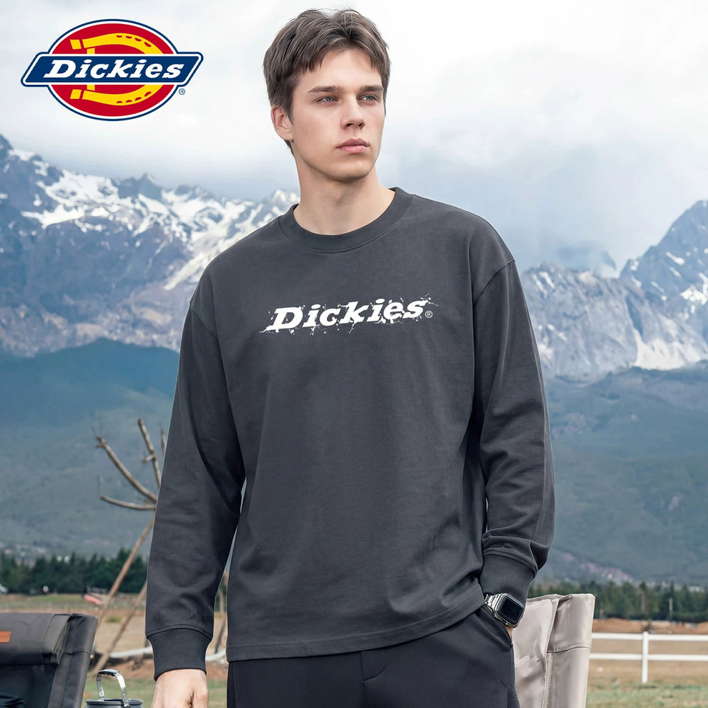 Dickies Cool American Printed New Long Sleeve T-shirt Soft Men's 2026 Spring and Autumn Loose T-shirt Y