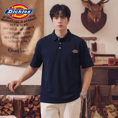 Dickies Emperor Cool Suitable Men's New Trendy Short sleeved Polo Shirt Summer Thin Style Contrast Splicing Collar Top Y