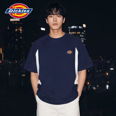 Dickies Cool Solona Short Sleeve T-shirt for Men's Summer Quick Drying Splicing Color Contrasting Loose Half Sleeve Top M