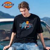 Dickies Emperor Cool Suitable American Graffiti Letter Printed Short sleeved T-shirt Men's Summer Pure Cotton Casual Couple Top M