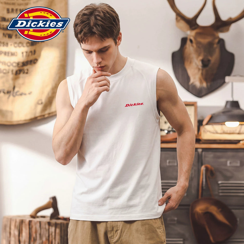 Dickies Emperor Cool Suitable Thin Printed Classic Letter Short Sleeve Tank Top Summer Sleeveless Men's Basic Top Y