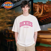 Dickies Cool American Trendy Brand Casual Short sleeved T-shirt for Men's Summer Round Neck Hooded Loose Half Sleeve Top M