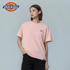 Dickies Summer Classic Small Logo Embroidered Badge Short Sleeve T-shirt for Men and Women Couple Half Sleeve J