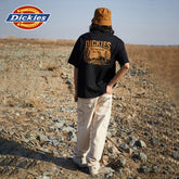 Dickies Cool Summer Loose Back Letter Printed Casual Short sleeved T-shirt for Men and Women Couple American Style J