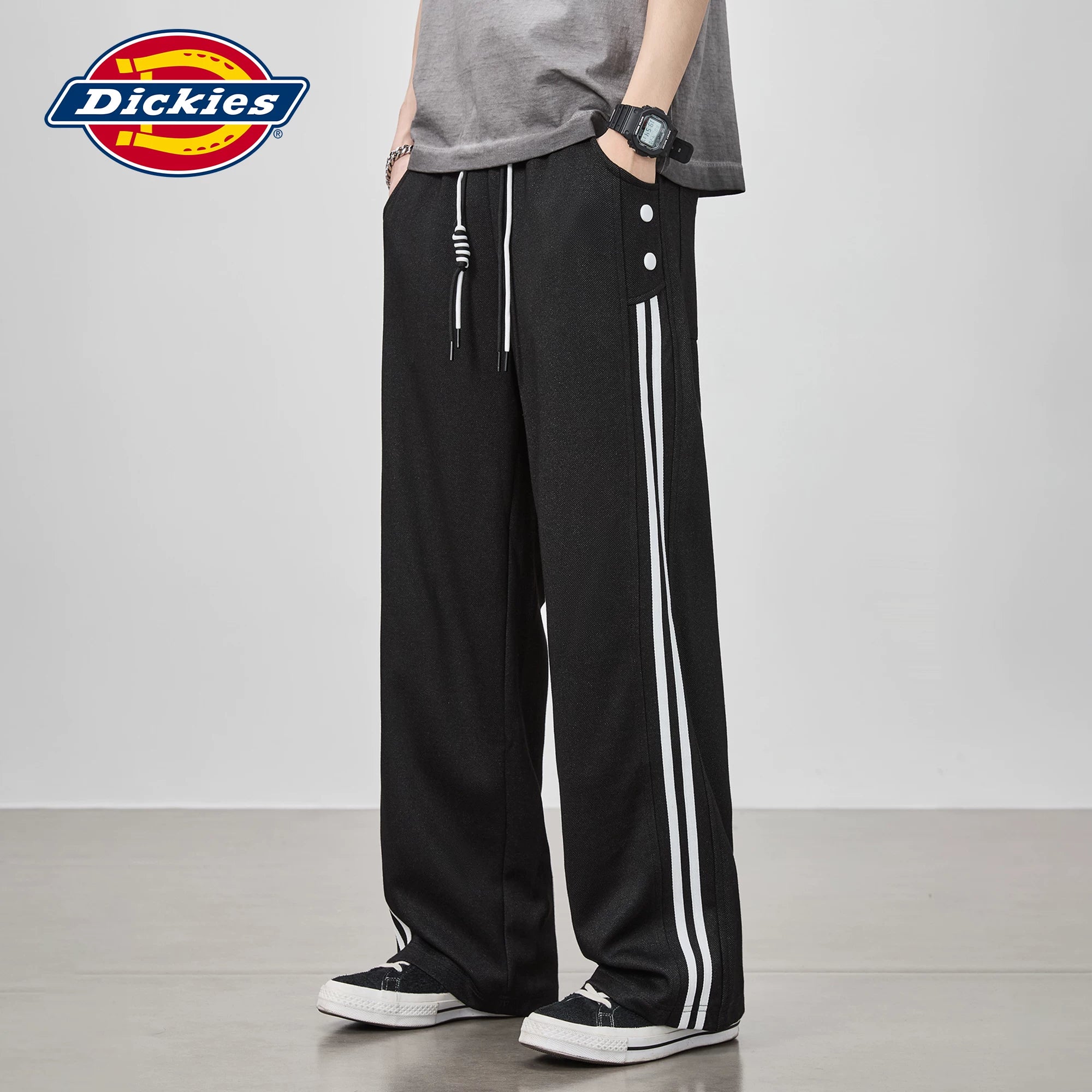 Dickies Emperor Cool Suitable Side Striped Bent Knife Casual Pants Men's Summer Splicing Color Contrasting Loose Straight Leg Wide Leg Pants M