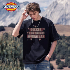 Dickies Cool Trendy Brand Short Sleeve T-shirt for Boys Summer Solona Cool Letter Printed Casual Top M