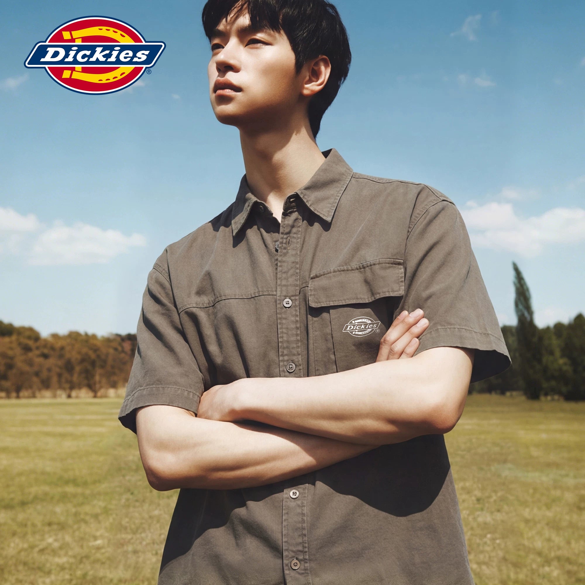 Diesel Dickies workwear short sleeved shirt men's American fashion brand loose casual top M