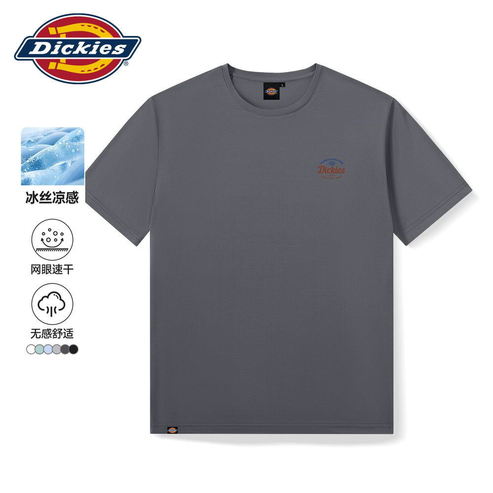 Dickies mesh short sleeved men's T-shirt summer ice silk cool thin training clothes breathable quick drying sports top A