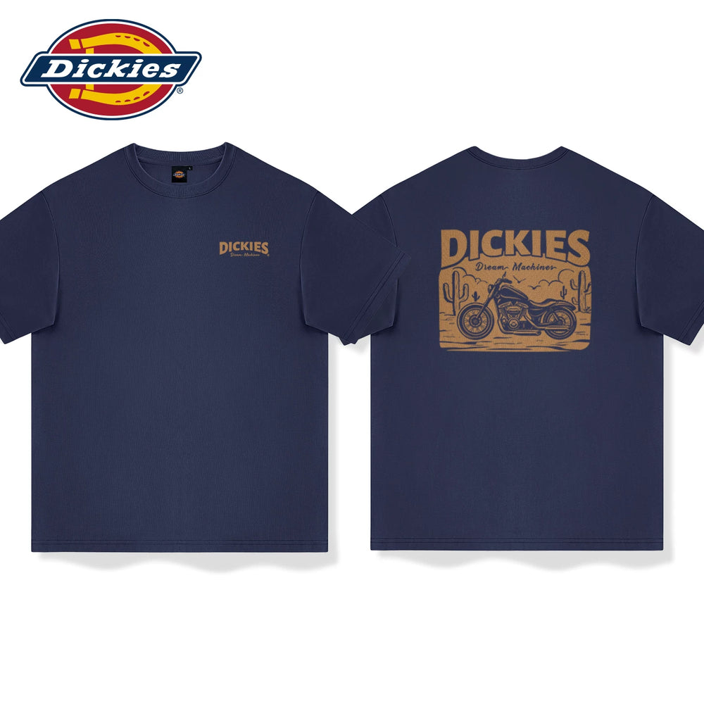 Dickies Men's Short sleeved T-shirt 2026 New American Retro Heavy duty Cotton Loose Large Round Neck Half Sleeve A