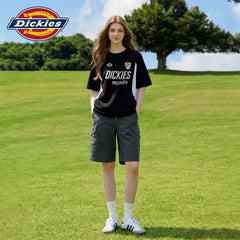 Dickies帝酷适夏季新款短袖T恤女黑色字母印花美式百搭休闲上衣m