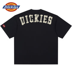 Dickies Heavy 320g Sorona Paris Cotton T-shirt Men's American Retro Letter Printed Loose Round Neck Short Sleeve