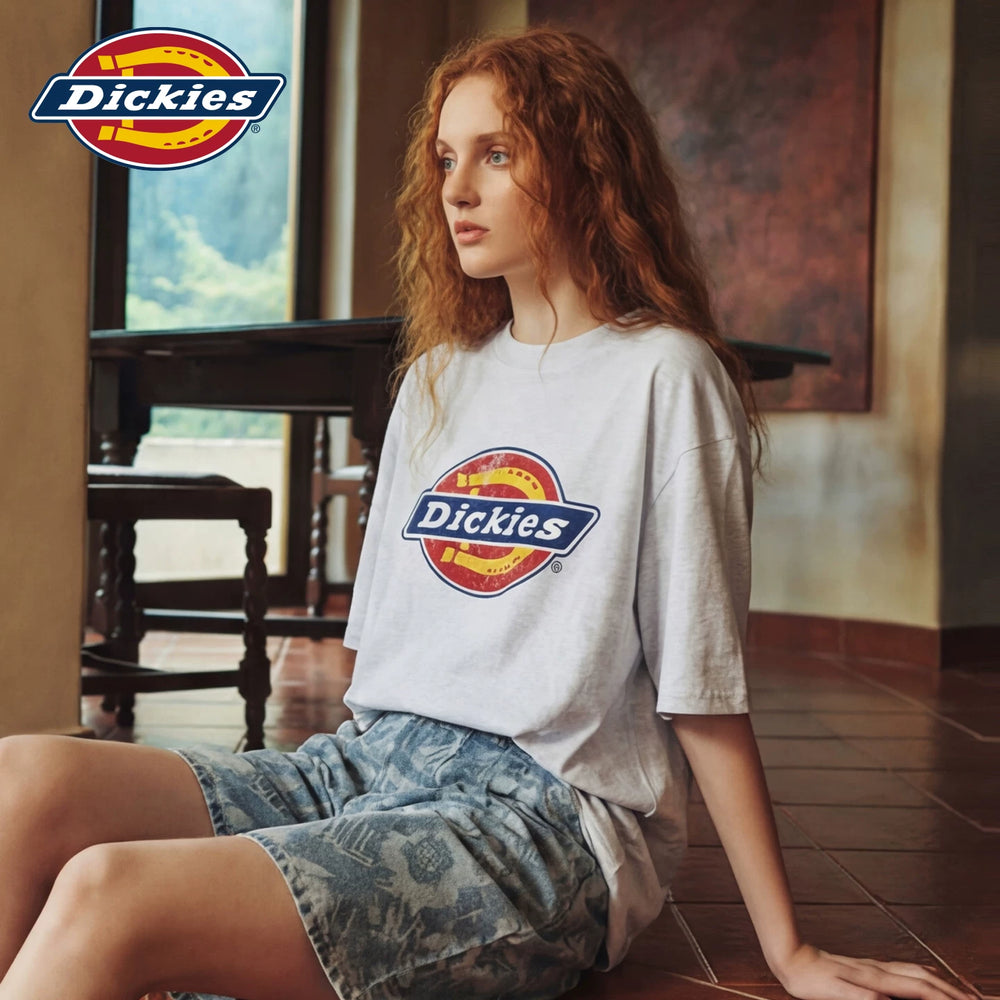 Dickies Emperor Cool Suitable Short sleeved T-shirt for Women's New Trendy Brand Loose and Versatile Round Neck Printed Casual Simple Top m