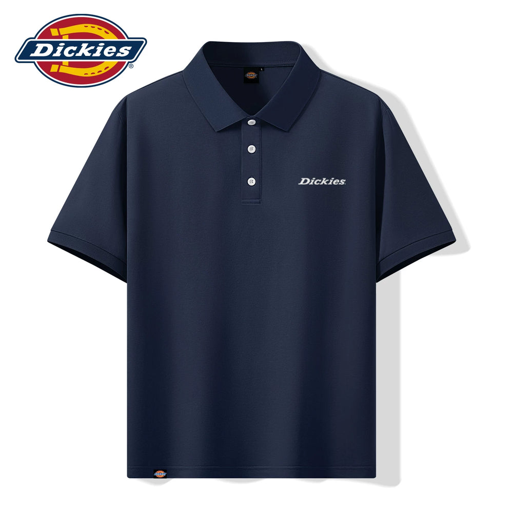 Dickies Men's Polo Shirt Short Sleeve 2026 Summer Light Business Mulberry Silk Ice Silk Cool Feel Breathable Collar T-shirt A