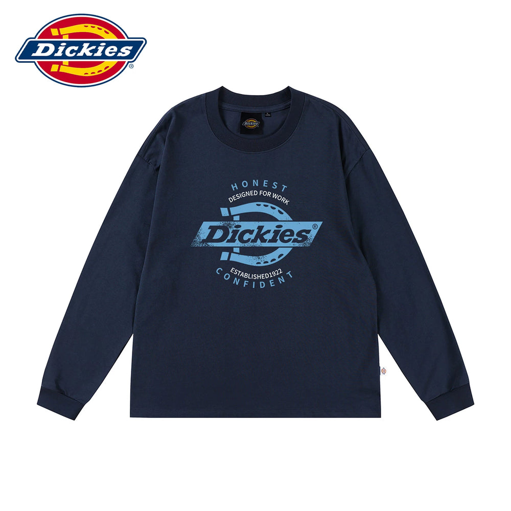 Dickies' new soft long sleeved T-shirt for spring, men's round neck American T-shirt with printed upper garment Y