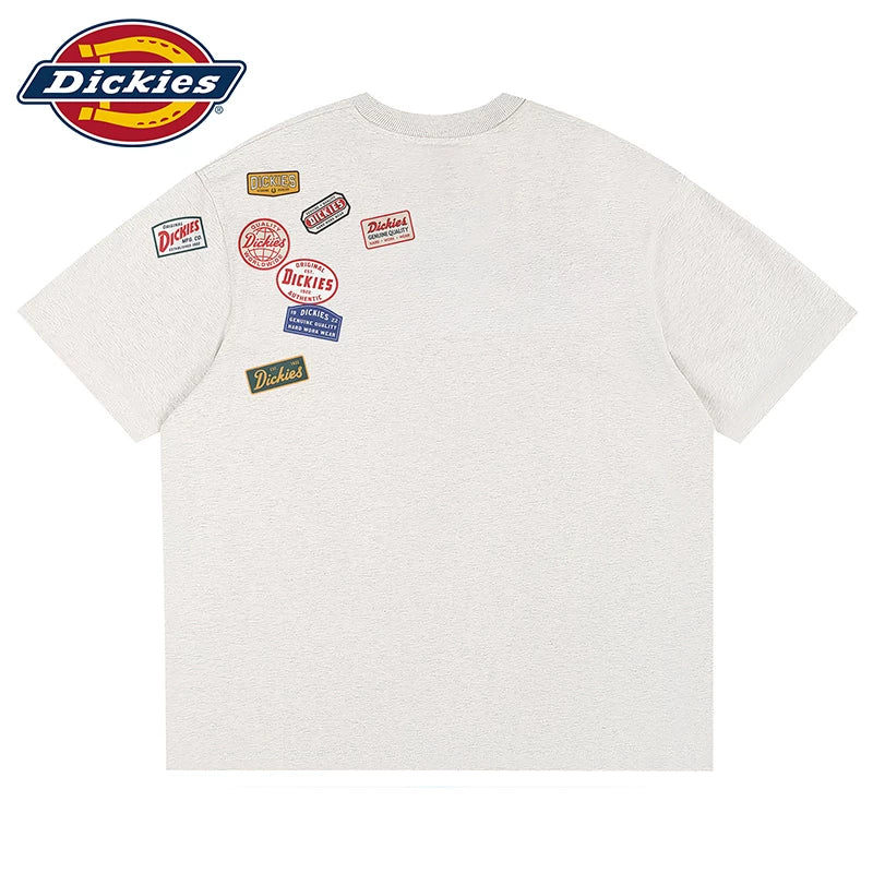 Dickies Heavy 300g Sorona Paris Cotton Sleeve T-shirt Summer Round Neck Loose Versatile Couple Half Sleeve