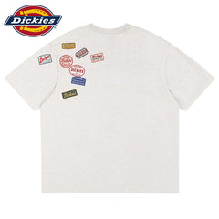 Dickies Heavy 300g Sorona Paris Cotton Sleeve T-shirt Summer Round Neck Loose Versatile Couple Half Sleeve