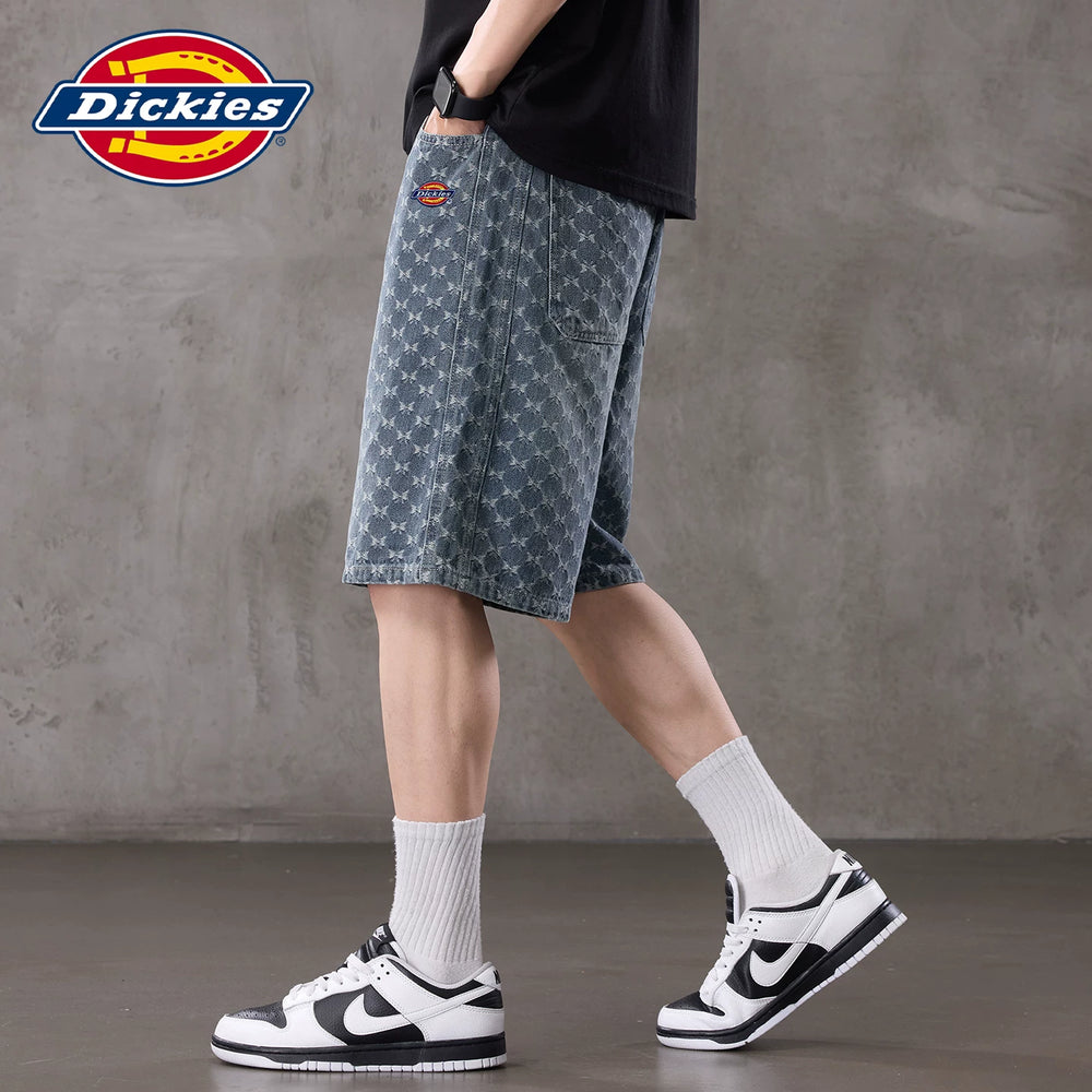 Dickies Cool Summer American Thin Wash Denim Shorts Men's Trendy Brand Versatile Straight Leg Pants Y