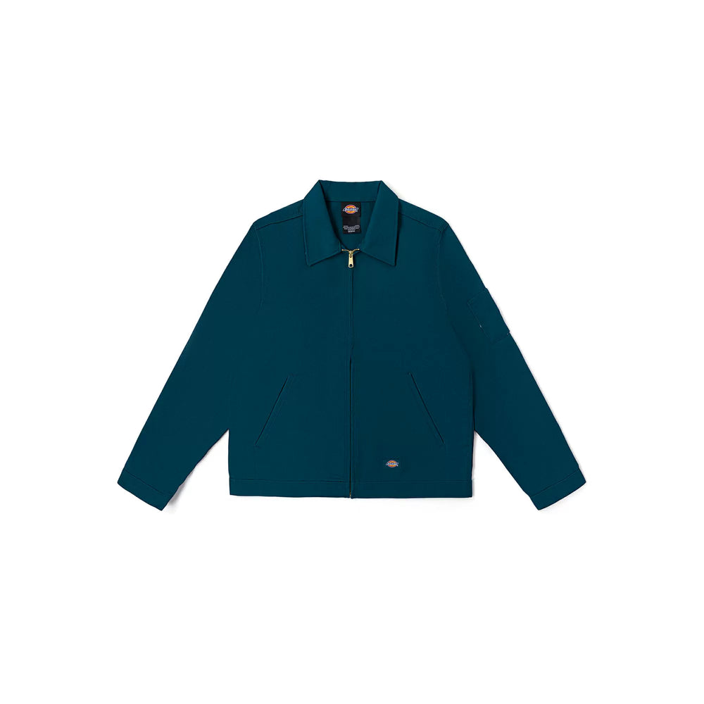 Dickies American workwear jacket unisex Lincoln green polyester cotton blend easy to clean long sleeved jacket