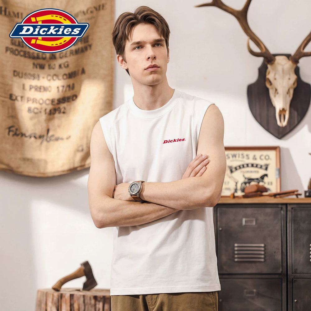 Dickies Emperor Cool Suitable Thin Printed Classic Letter Short Sleeve Tank Top Summer Sleeveless Men's Basic Top Y