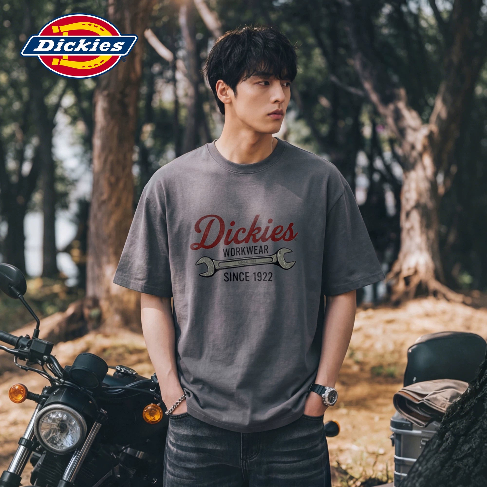 Dickies Emperor Cool Suitable Short sleeved Men's New American Pure Cotton Breathable Advanced Comfortable Hanging Loose Versatile T-shirt M