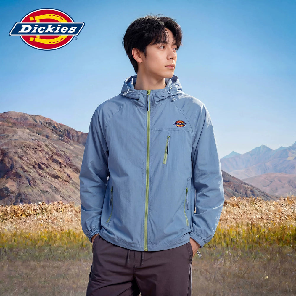Dickies Cool Summer New Sunscreen Clothes for Men, Loose, Breathable, Simple Zipper Hooded Trendy Brand Top Y