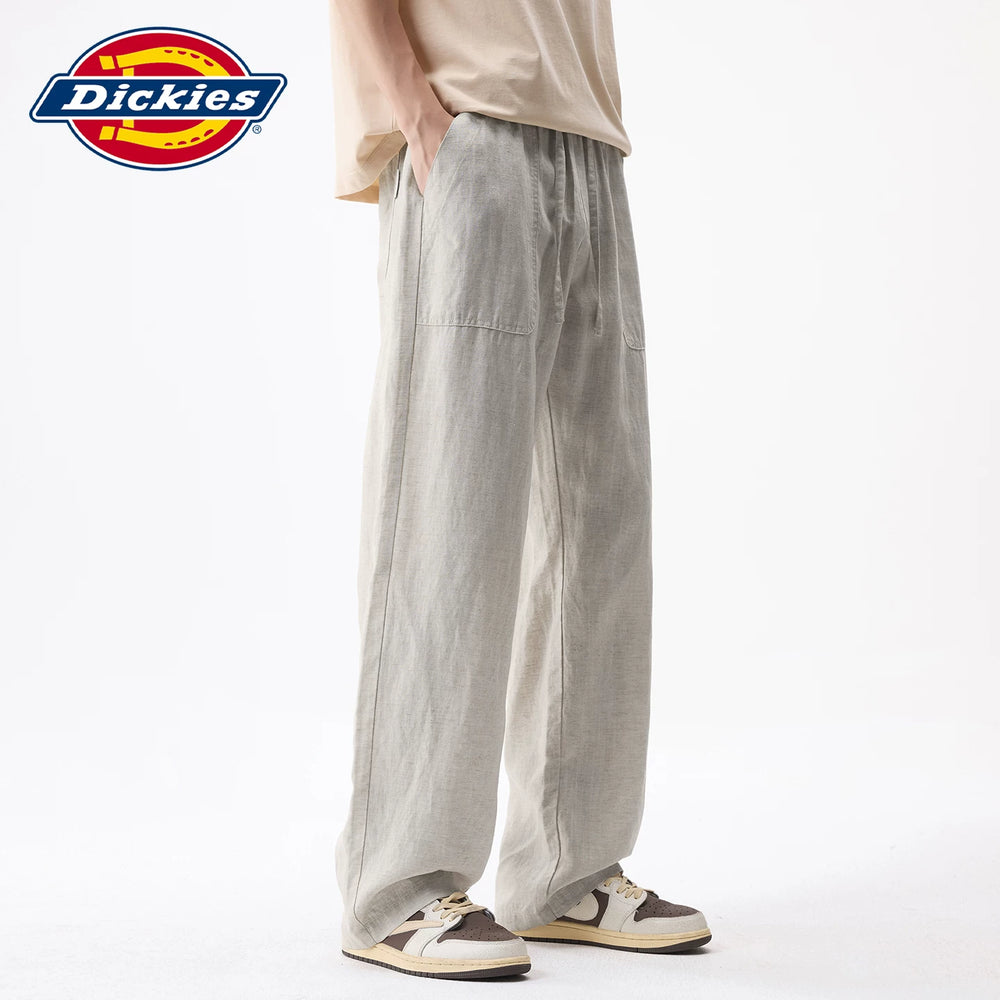 Linen Lyocell Dickies Emperor Cool Suitable Casual Pants for Men's Summer New Style Woven Thin Wide Leg Pants Y